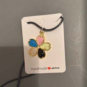 Hand Crafted Multicolor Flower Necklace